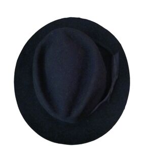 VINTAGE EFFANEM 100% WOOL BLACK CRUSHER HAT